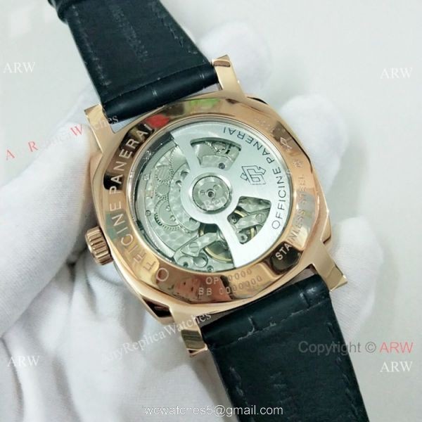 Fake Panerai Radiomir Rose Gold Black Dial 45mm Watch PAM00575 2