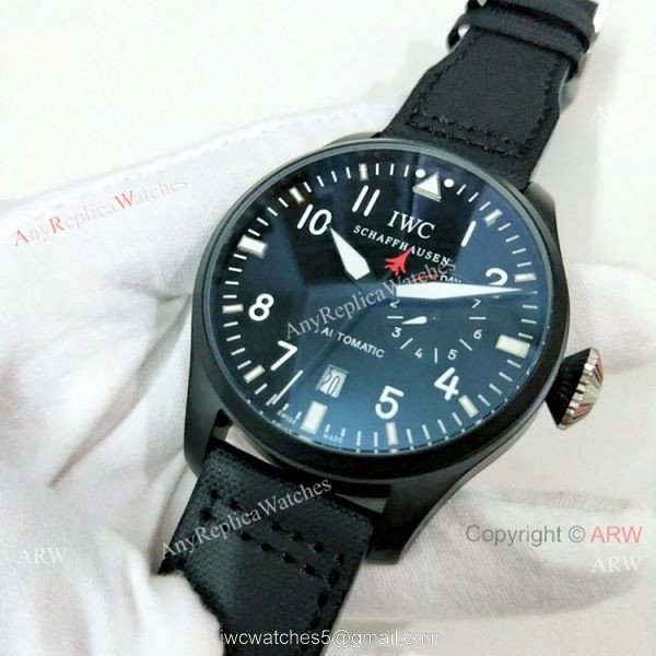 Copy IWC Big Pilot Top Gun Black Case Power Reserve Mens Watch IW501901 2