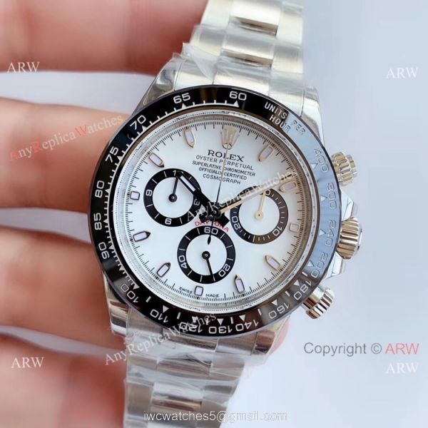 Replica Rolex Daytona Noob Factory Swiss 7750 Watch Stainless Steel Panda Face 2