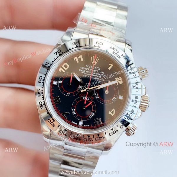 Replica Swiss Rolex Daytona NOOB 7750 Watch Stainless Steel Arabic Dial 2