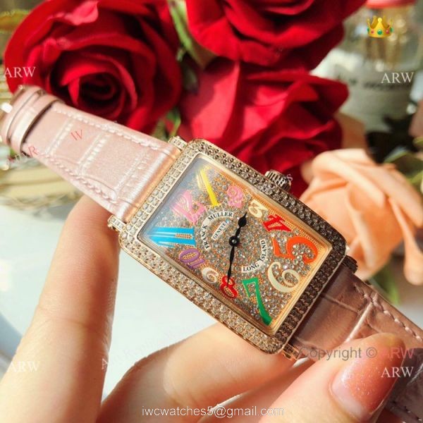 New Fake Franck Muller Long Island Color Dreams 26mm Watch Rose Gold Diamond 2