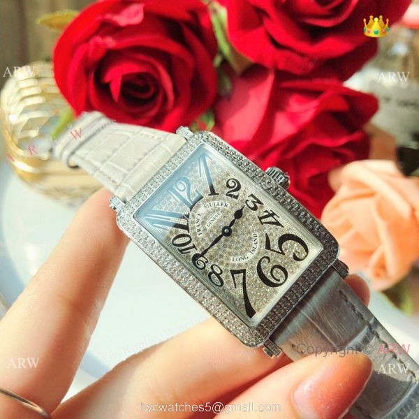 New Copy Franck Muller Long Island Ss Iced Out Diamond Watch 26mm 2