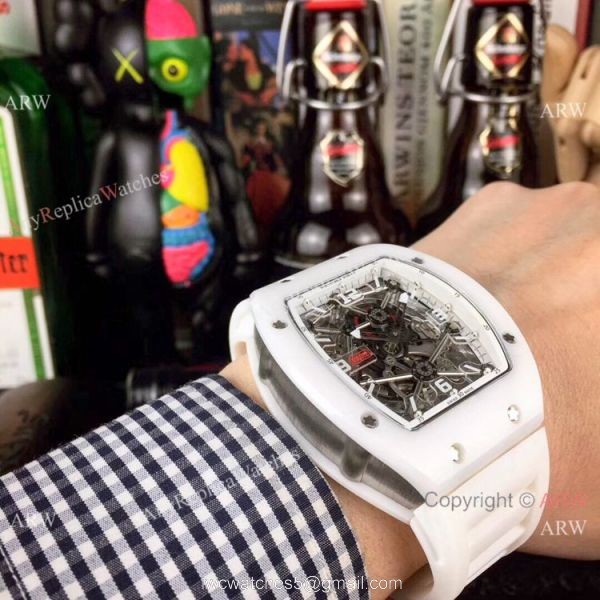 Richard Mille RM 012 White Ceramic Men Watch Swiss Quality Replica 2