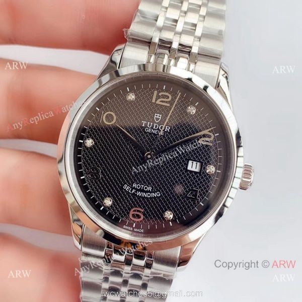 Swiss 2824 Tudor Geneve Rotor Self Winding Watch Stainless Steel Diamond Dial Watch 2