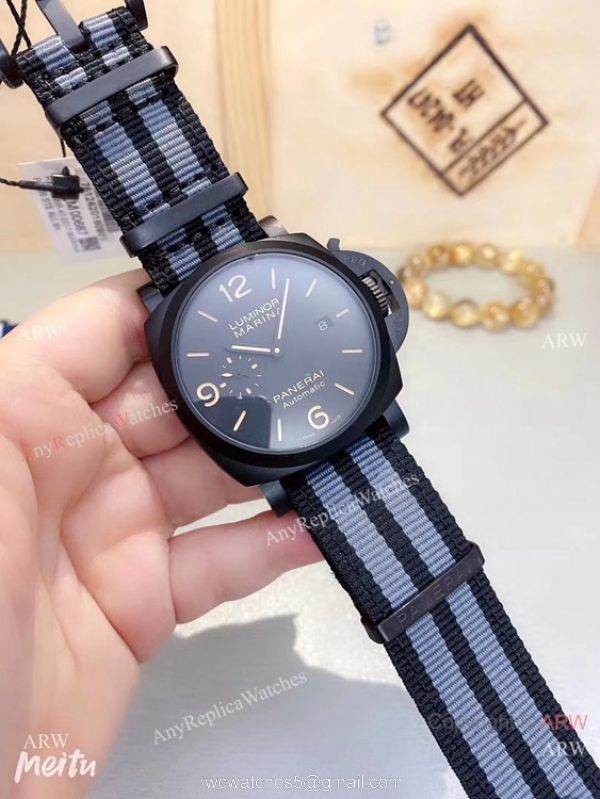 New Copy Panerai Luminor Marina Nato Strap Black Case Watches 2