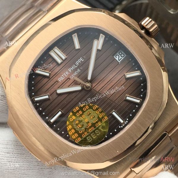 Swiss Copy Patek Philippe Nautilus GB Factory CAL.324 Watch Rose Gold 40mm 2
