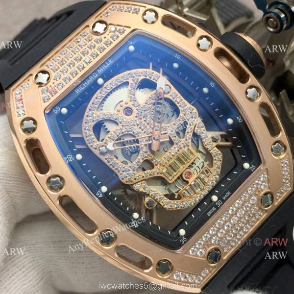 Swiss Richard Mille RM 052 Skull Rose Gold Watch Best Replica Watches China Dealer 2