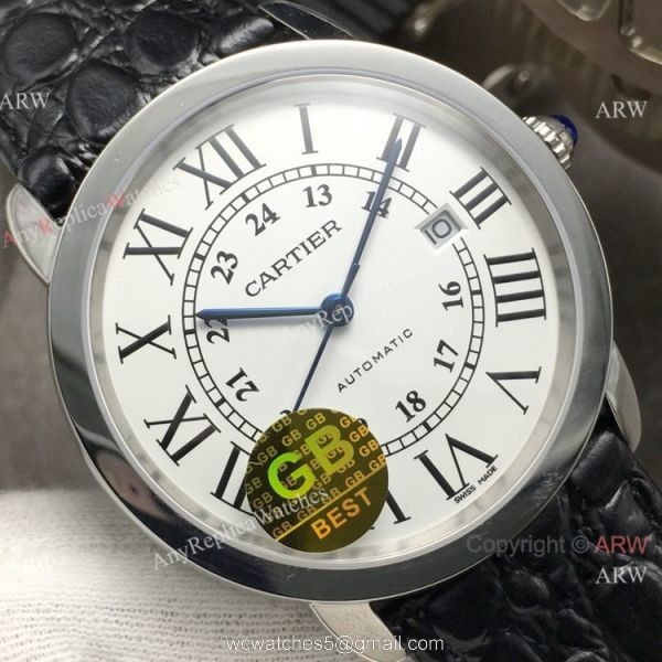 (GB)Best Replica Cartier Ronde Solo Cartier White Dial Watch 9015 Movement 2
