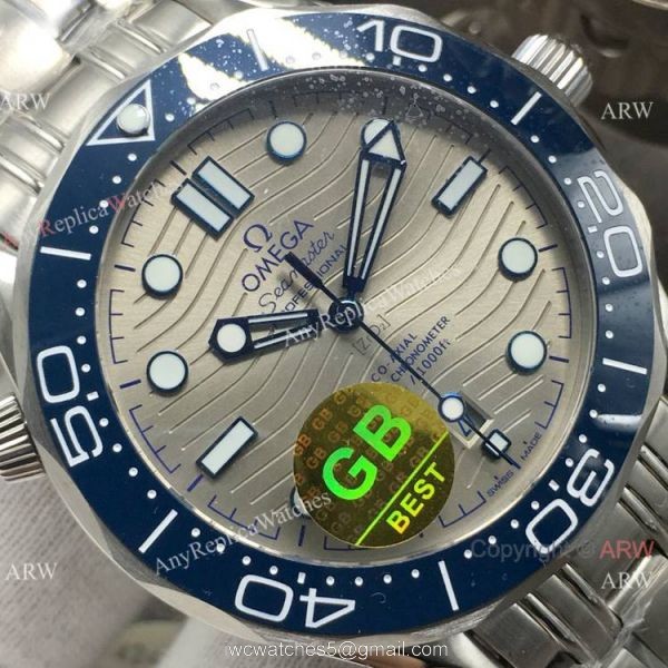 Stainless Steel Omega Seamaster 300 Replica Watch GB Factory Swiss Omega 8800 Movement 2