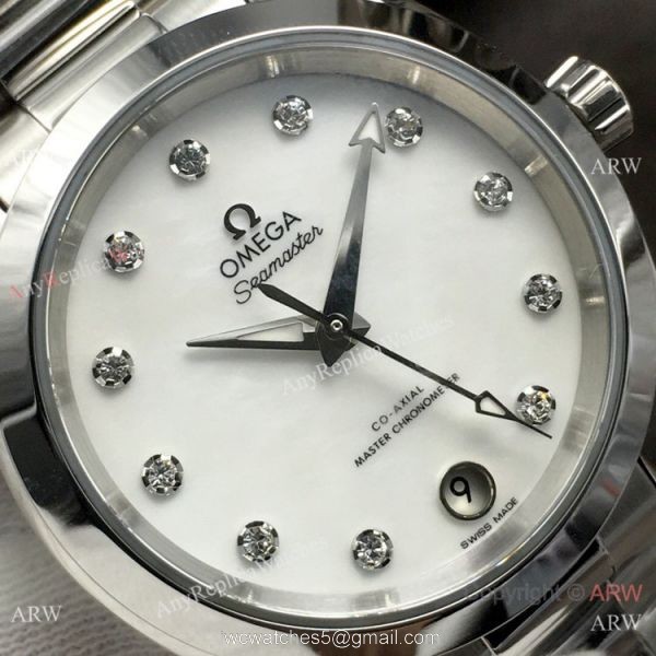 VS Factory Copy Omega Aqua Terra 150m 8800 Watch Diamond Dial Lady 2