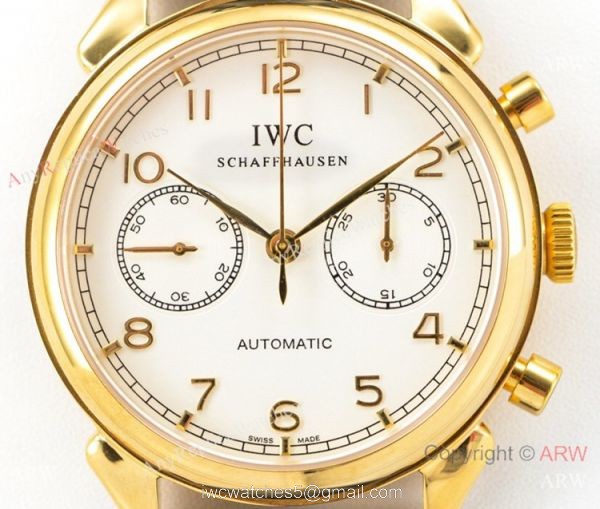 Swiss Replica IWC Portuguese 7750 Watch Gold Case 2019 New 2