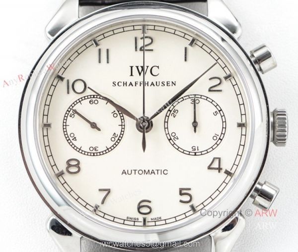Super Clone IWC Schaffhausen Portugieser SS White Face Men Watch SWISS 7750 2
