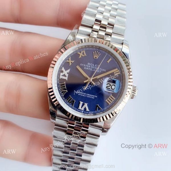 EWF Replica Rolex Oyster Perpetual Datejust 36mm Watch Jubilee Band Blue Dial 2