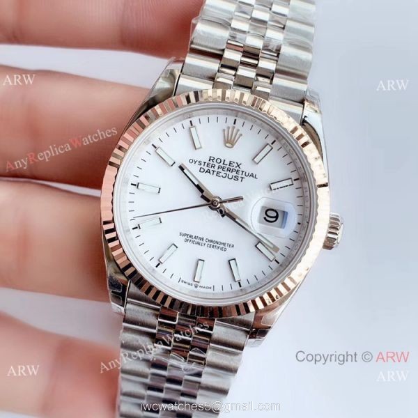 EW Rolex Oyster Perpetual Datejust White Dial 36mm Watch / Best Chinese Replica Watches 2