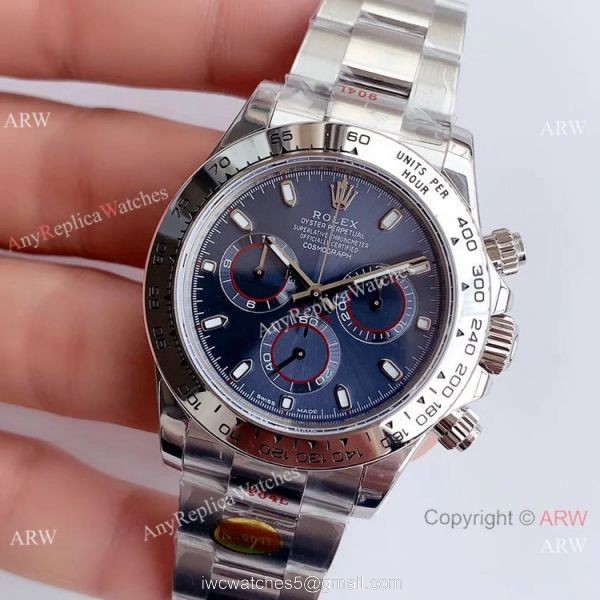 Noob Factory Swiss 4130 Rolex Daytona SS Blue Dial Watch Best Chinese Replica Watches 2