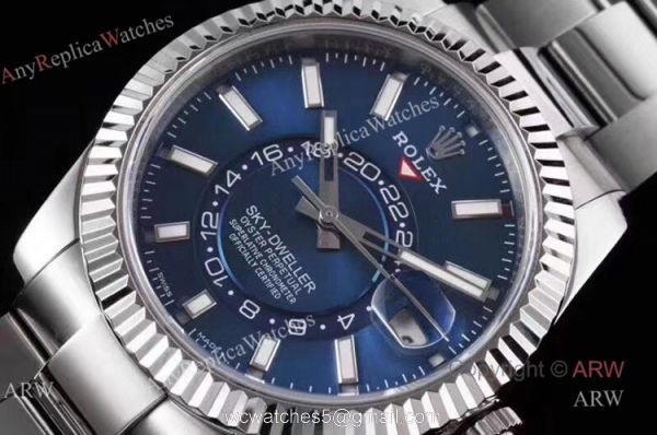 Noob Factory Replica Rolex Sky Dweller Blue Dial Automatic Watch 42mm 2