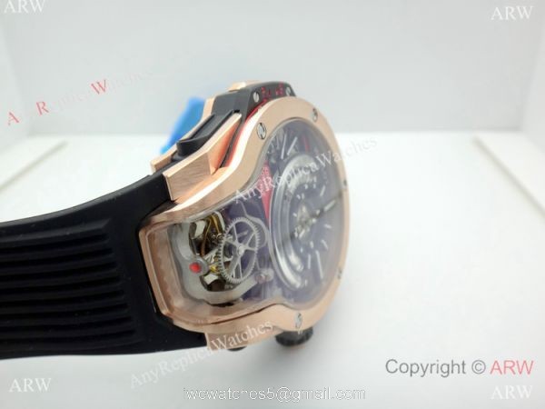 AAA Replica Hublot MP-09 Tourbillon Bi-Axis 49mm Watch Rose Gold Quartz Movement 2