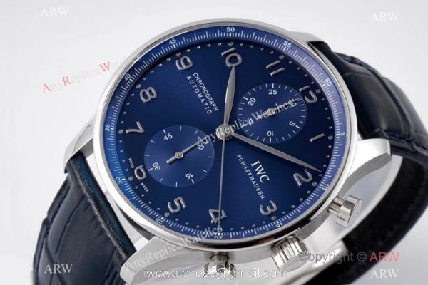 High-end Replica ZF Factory V2 IWC Portuguese Chronograph Watch Blue Dial 2