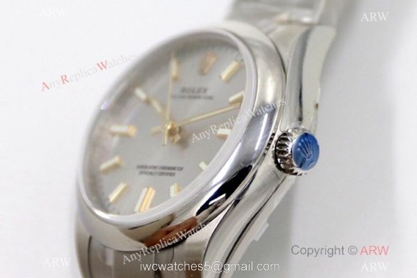 EW Factory 31mm Swiss Grade Replica Rolex Oyster Perpetual Watch SS Silver Dial 2