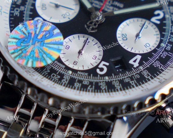 Swiss Replica Breitling Old Navitimer Stainless Steel Watch 7750 Movement 2