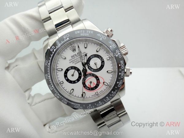 Replica Rolex Daytona Watch Stainless Steel Black Ceramic 42mm 2