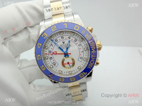 High Quality Rolex Yacht Master II Two Tone Blue Ceramic 44mm Watch 2