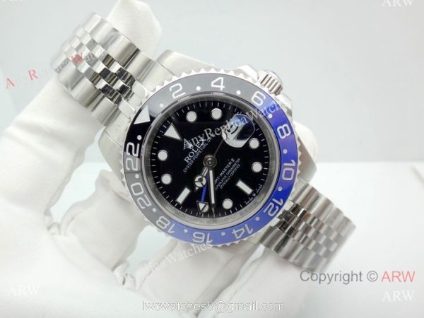 Replica Rolex Batman GMT-Master II Watch Stainless Steel Jubilee 40mm 2