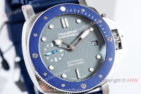 (VS) Swiss Copy Panerai Luminor Submersible PAM 959 Watch Blue Bezel 2