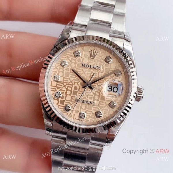 (EW) AAA Swiss Rolex EW Factory Datejust Stainless Steel Rose Gold computer Dial Watch 2