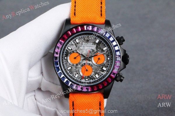 Nice Quality Rolex Daytona Rainbow Replica Watch Graffiti Dial Rainbow Bezel 2
