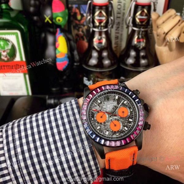 Rolex Daytona Graffiti Face 42mm Watch / Rolex Daytona Rainbow Replica Watch 2