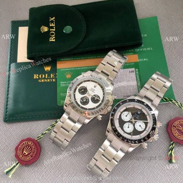 High Quality Rolex Rolex Paul Newman Replica Watch 40mm Stainless Steel Panda Face 2