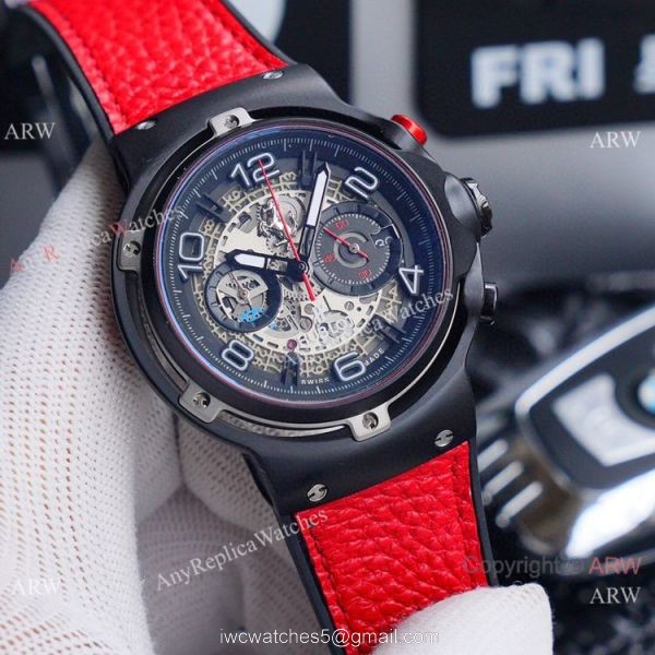 New Copy Hublot Classic Fusion Ferrari GT Chronograph Watches Black Case 2