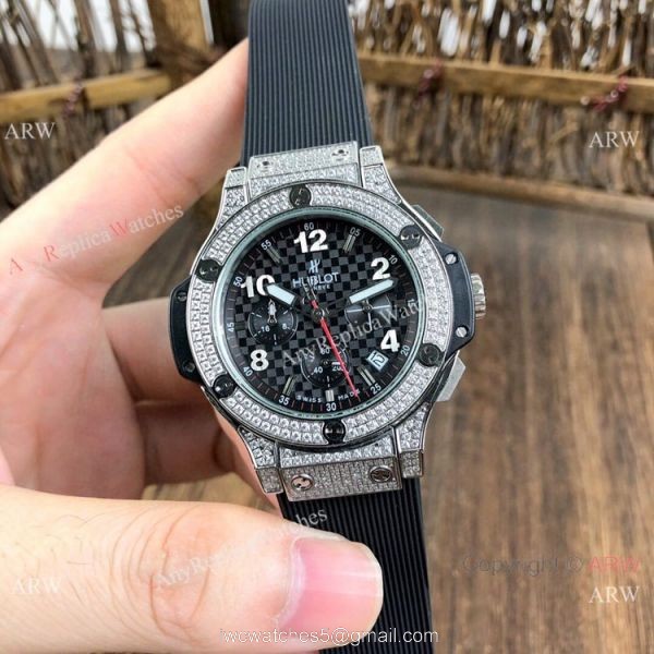 Hublot Big Bang Evolution 36mm Lady Watches Diamond Case Blue Dial 2