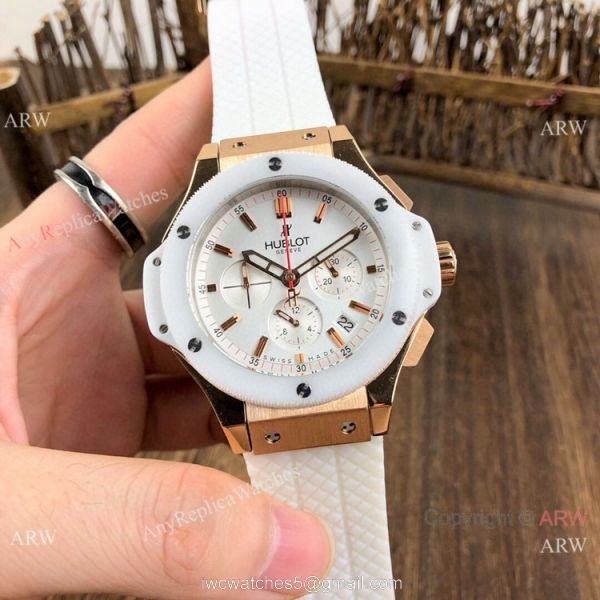 Copy Hublot Big Bang Evolution 44mm Watches Rose Gold Ceramic Bezel 2