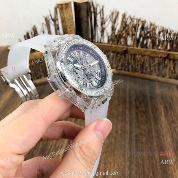 Hublot Big Bang Unico Chronograph Watches Hublot Transparent Watch Diamond Bezel 2