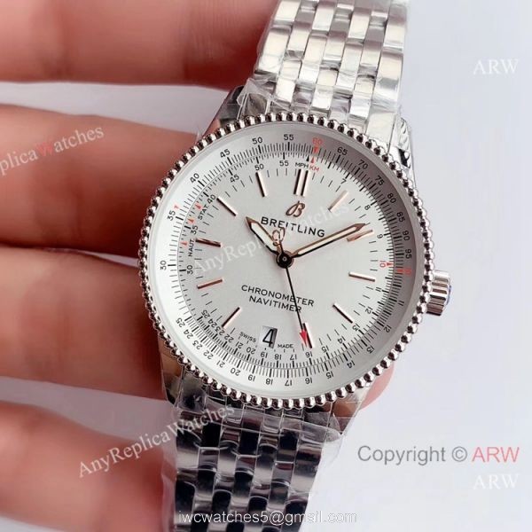 Swiss Replica Breitling Navitimer 1 Stainless Steel Watch Swiss 2824 Movement 2