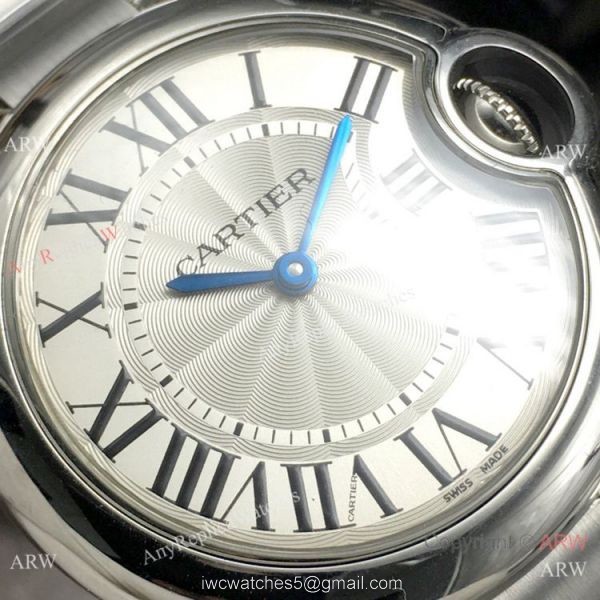 Replica Cartier Ballon Bleu De 33mm Ss Silver Dial Watch V6 Factory Swiss Quartz 2