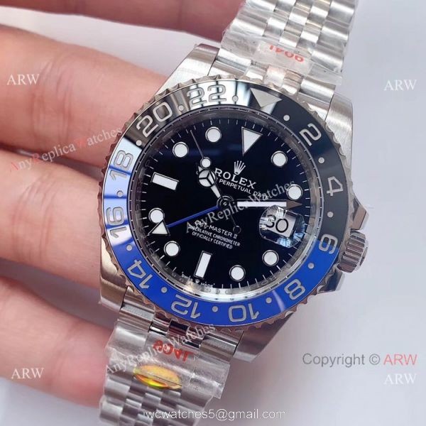 Swiss Replica Rolex GMT-Master II Batman Jubilee Men Watch NOOB Factory 3285 904L Steel 2