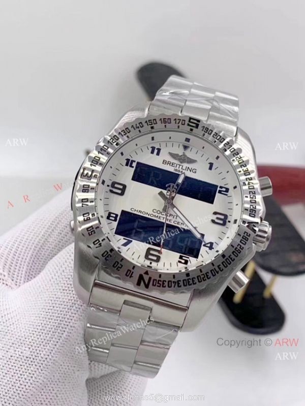 New Replica Breitling Cockpit B50 Watches Stainless Steel Blue Hands 2