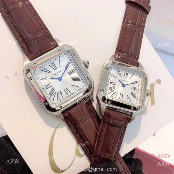 Top Cartier Santos-Dumont Lover Red Leather Strap / New Cartier Watches 2