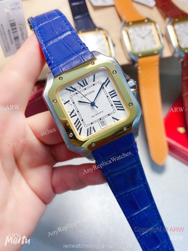 New Replica Cartier Santos 2-Tone 38mm Watch Automatic Movement 2