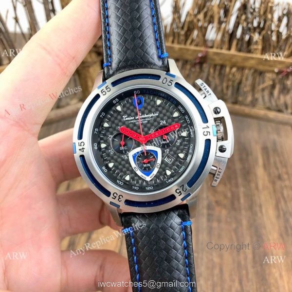 Replica Lamborghini Wheels 2990-2 Red Bezel Men Chronograph Watch 2