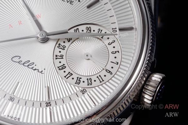 GM Factory Replica Rolex Cellini Date Silver Dial 39MM Watch Swiss Grade 1 2