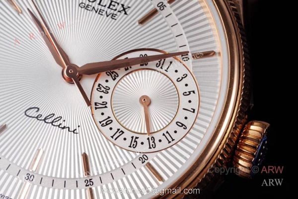 GM Factory Swiss Replica Rolex Cellini Date Rose Gold Automatic Watch 2