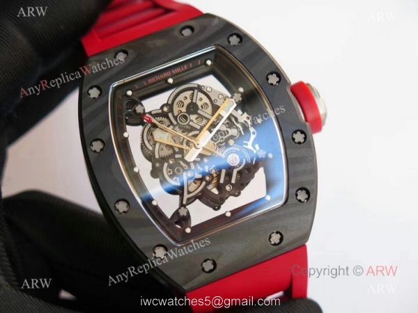 KV Factory Best Replica Swiss Richard Mille Carbon Fiber Skeleton Watches RM055 2