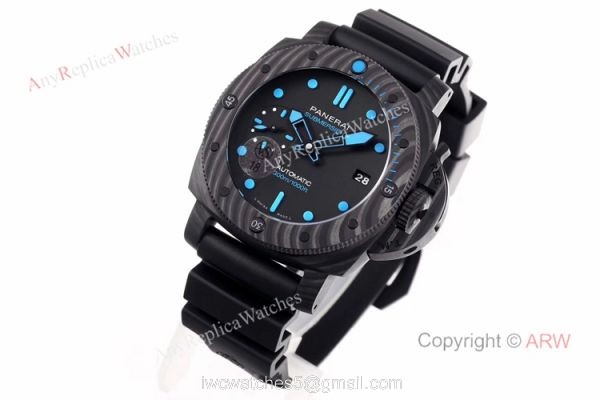 VS Factory New Swiss Replica Panerai Submersible PAM 960 42mm Carbon Watches 2