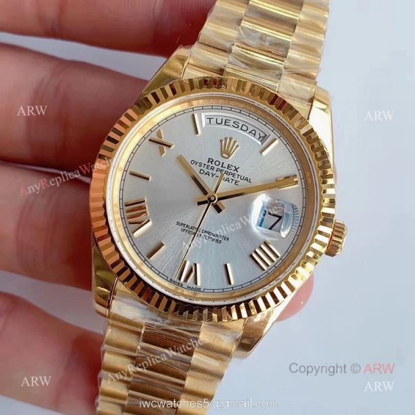 Noob Factory V3 Replica Rolex Day-Date 2 President Yellow Gold Watch-Swiss 3255 Movement 2