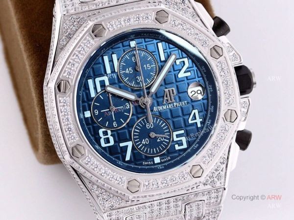 High Quality Audemars Piguet Ice Royal Oak Blue Dial Replica Watches 2