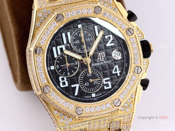 Best Replica Audemars Piguet Royal Oak Gold Watch Audemars Piguet Full Diamond Watch 2